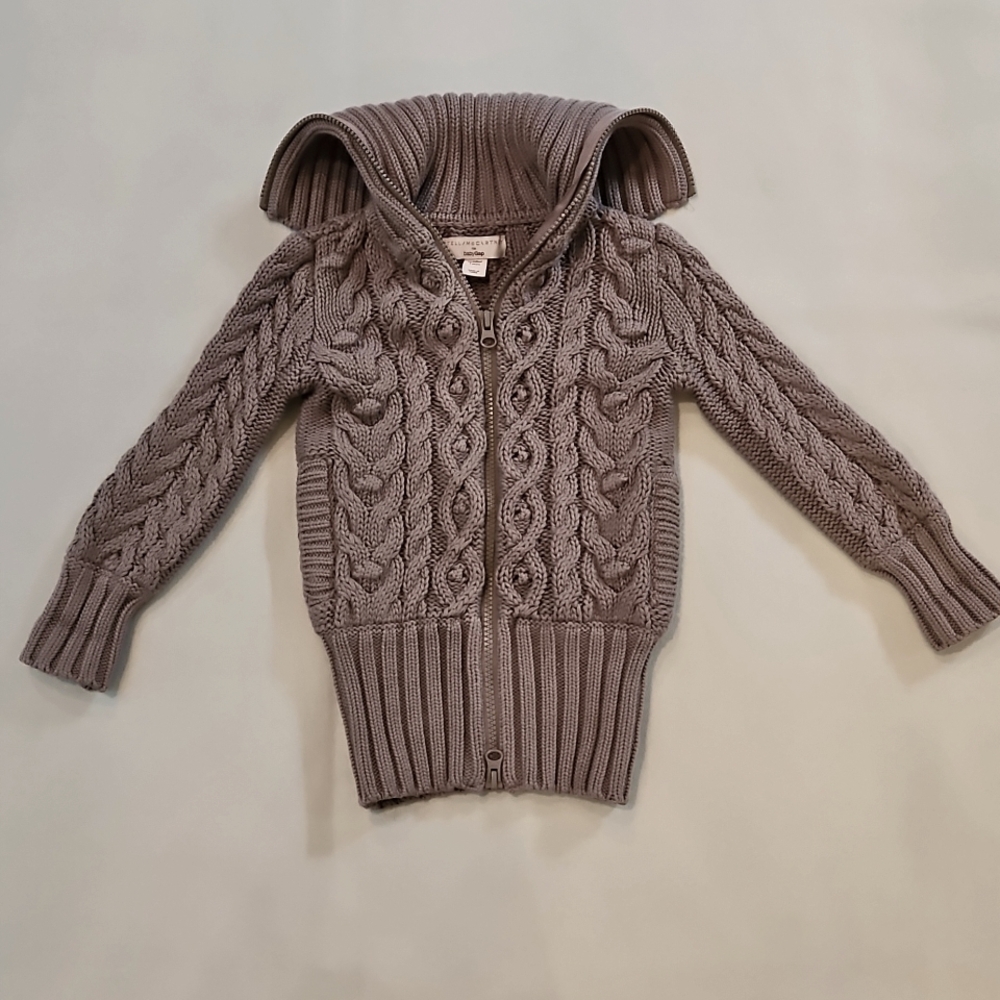 Stella Mccartney For Baby Gap Toddler Cable Knit Sweater Jacket 3 Year Old